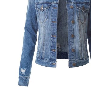 Chaqueta Blouson de Mezclilla Índigo Premium para Hombre y Mujer, con Botones al Frente, Transpirable, Ligera, Estilo Casual, de Algodón, para Uso Diario y Urbano - Product Image 5