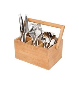 Porte-couverts en bois à 5 sections de qualité exclusive pour accessoires de cuisine à bon prix - Product Image 4