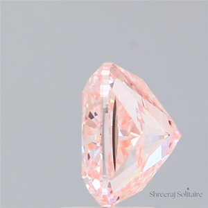 Diamant synthétique de laboratoire de forme carrée, rose vif fantaisie, taille coussin, VVS/VS, 2 carats, HPHT CVD, certifié IGI, percé au laser, en vrac pour - Product Image 3