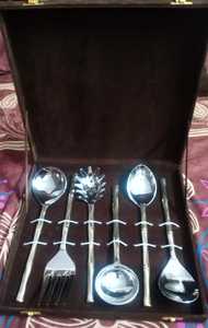 Elegante juego de cubiertos de acero inoxidable chapado en oro con mango de resina acrílica para el hogar y el hotel Juegos de cubiertos de cena de mesa - Product Image 4