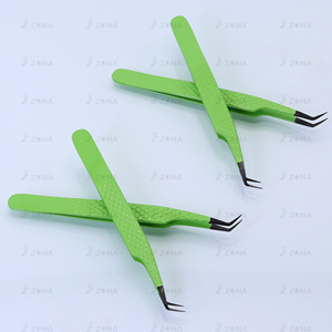 Black Plasma Tips Eyelash Extension Tweezers <b>High</b> Precision Slim 45 Degree & 90 Degree <b>Boot</b> Volume Lash Tweezers - Product Image 6
