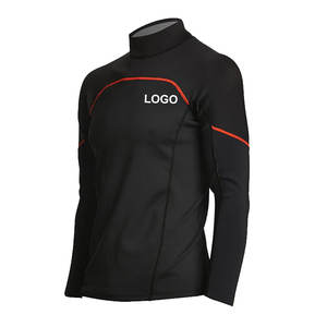 Rashguard à manches longues personnalisé avec logo OEM pour hommes, en coton et élasthanne, respirant, séchage rapide, protection UV, vente en gros - Product Image 3