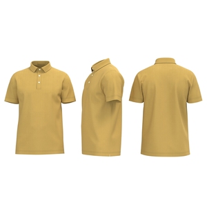 Personnalisé 100% coton pour polo respirant à manches courtes unisexe uniforme vêtement écologique tissé Logo broderie teint court - Product Image 1