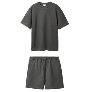 Vente en gros Nouveau design Ensembles shorts décontractés pour hommes Ensemble chemise et short à manches courtes Ensemble de survêtement uni Ensembles de vêtements pour hommes Vêtements décontractés - Product Image 3