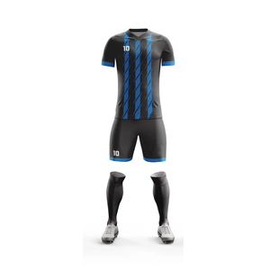 Equipo personalizado nombre uniformes de fútbol con número personalizado deportes/ropa de entrenamiento media manga camiseta de fútbol con pantalones cortos - Product Image 4