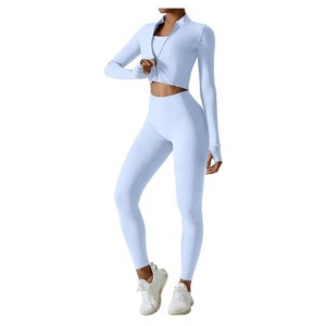 Ensemble de yoga push-up pour femmes : leggings sculptants et soutien-gorge de sport - Product Image 1