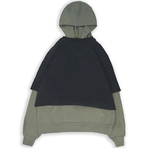 Sweat à capuche en coton épais de coupe surdimensionnée avec sérigraphie personnalisée-Sweat à capuche thermique double couche pour hommes en éponge française - Product Image 3