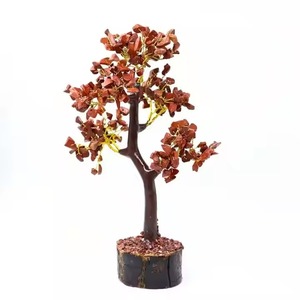 High Quality Natural Red Jasper 300 <b>Crystal</b> Chips Feng Shui Tree India Figurine Gemstone Semi-Precious Home <b>Decorate</b> Love Style - Product Image 1