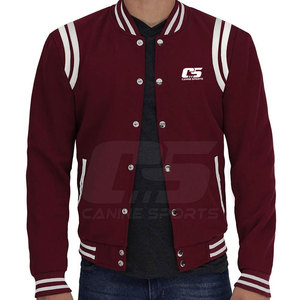 Veste Lettermen personnalisée pour homme, design unique, qualité supérieure, 100% coton, col montant, saison hivernale, logo sur le devant, respirante - Product Image 1