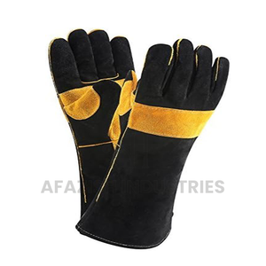 14 pulgadas 932 Fahrenheit cuero Forge guantes de soldadura medio calor resistente al fuego mitones para estufa olla titular manejo de animales - Product Image 6