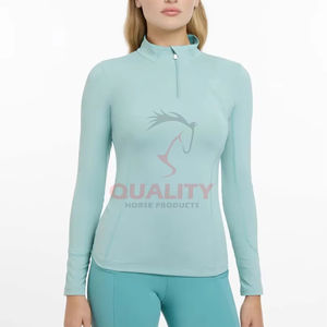 Tissu haute performance extensible respirant léger conception flexible couche de base en gros femmes équitation couche de base - Product Image 1