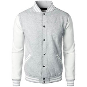 Top Sale Verify Manufacturer Wholesale Plain <b>Men</b> Custom Baseball Letterman Varsity <b>Jacket</b> with Leather Sleeves - Product Image 2