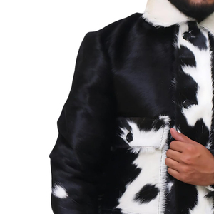 OEM Service Custom Stand Collar <b>Distressed</b> Cowhide Leather Jacket <b>Top</b> Trending Quality Custom Cowhide Men Leather Jacket - Product Image 6