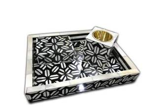 Bandeja de Servir de Resina Blanca con Diseño de Estrella, Hecha a Mano, Ecológica, para Decoración de Ramadán - Product Image 2