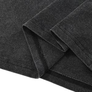 เสื้อยืดผ้าฝ้ายฟอกสีดำใส่ได้ทั้งชายและหญิงเสื้อยืดแขนสั้นสำหรับฤดูร้อนเสื้อยืด2025 - Product Image 2