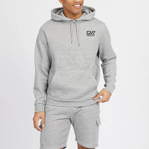 Venta directa de fábrica Sudadera con capucha de lana para hombre y conjunto corto Etiqueta privada Sudadera con capucha de lana para hombre hecha a medida y conjunto corto - Product Image 1