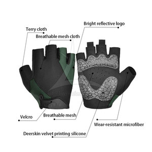 Gants de cyclisme en cuir écologiques respirants à séchage rapide Modèle 2026 Fabriqués au Pakistan Personnalisables - Product Image 4