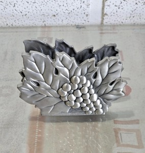 Grapes Design <b>Silver</b> Finished <b>Napkin</b> Holder for Dining Table Kitchen Counter Home Decor Guest Serving and Special Occasions - Product Image 1