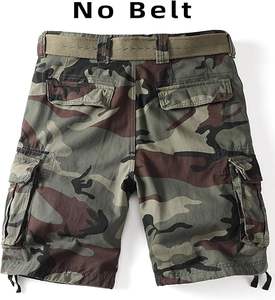 Pantalones cortos cargo con estampado de camuflaje de alta calidad al por mayor 100% algodón cómodos y duraderos con marca personalizada patrón sólido listo - Product Image 2