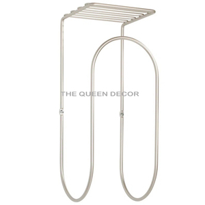 Stainless Steel Metal Unique Shaped Shinny Polished <b>Wall</b> Mounted Stylish Towel Holder Square Shape Latest and Trending Design - Product Image 1
