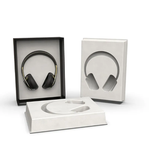 Emballage de pulpe de moule personnalisé biodégradable de plateau de pâte moulé numérique écologique pour écouteurs téléphones casque - Product Image 1
