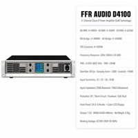 Amplificateur de puissance numérique de classe D GaN 4 canaux FFR AUDIO D4100