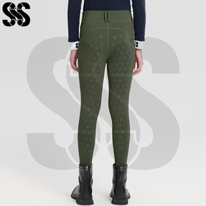 <b>Women's</b> High Quality Horse Riding <b>Tights</b> Latest Style Equestrian Breeches Regular Fit <b>Compression</b> Riding Pants Elastic Leg - Product Image 3