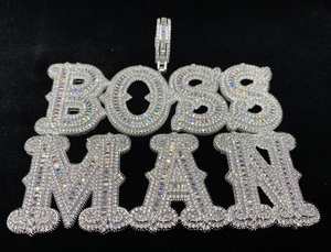 Personalizado personalizado al por mayor joyería VVS Moissanite diamante 925 plata esterlina plateado nombre colgante - Product Image 5