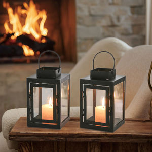 Farol Clásico de Metal Hecho a Mano con Acabado Brillante, Decoración para el Hogar de Ramadán, Lámpara de Luz de Vela - Product Image 4