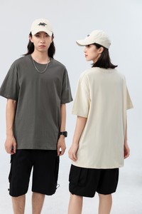 Custom Printing 240 gsm Unisex High Quality Heavy <b>Weight</b> T-shirt <b>Blank</b> Cotton Tee for Brand Design T-shirt for men - Product Image 2