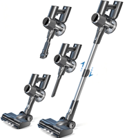Aspirateur sans fil pour sols durs, tapis, poils d'animaux, brosse anti-emmêlement, écran LED, autoportant, nettoyage en profondeur pour hôtels, aspiration à sec