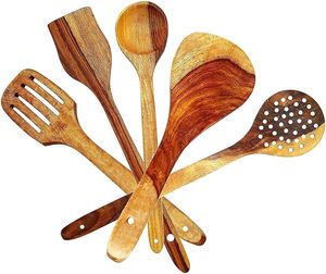 Cuillère en bois fabriquée à la main en bois naturel Idéal pour la cuisson Remuer % Servir dans la cuisine Utilisation quotidienne Sûr et écologique - Product Image 6