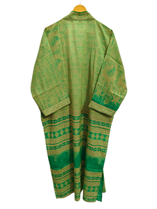 ชุดกิโมโนผ้าไหมส่าหรีลายดอกไม้แนววินเทจชุดคลุมส่าหรีชุดปาร์ตี้ชายหาดผ้านุ่มทำมือสไตล์อินเดีย - Product Image 5