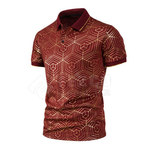 Camisetas de polo lisas de manga corta para hombre al por mayor 100% de algodón y poliéster hechas de tejido de punto con patrón sólido - Product Image 2