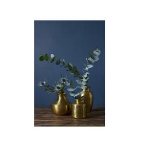 Florero de metal de hierro hecho a mano con lujoso acabado dorado, estilo floral contemporáneo para decoración costera del hogar para bodas - Product Image 1