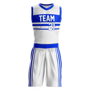 Tenues de basket-ball personnalisées professionnelles imprimées, tissu respirant à séchage rapide, confortables et durables, vêtements de sport d'équipe par sublimation - Product Image 1