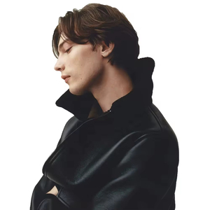 Bomber cuero moda Otoño Invierno motocicleta chaqueta moda invierno cremallera completa cuero motocicleta chaqueta - Product Image 5