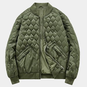 Nuevo diseño atractivo al por mayor de chaqueta acolchada de talla grande logotipo personalizado impreso de alta calidad chaqueta transpirable personalizada para hombre - Product Image 1