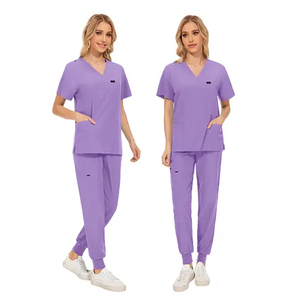Manufacture Gommage Figues Nouvel Uniforme D'allaitement Médical Avec Logo Femme Scrubs uniformes ensembles - Product Image 6