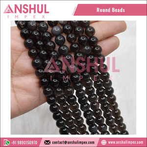 Perles lisses en obsidienne argentée (6 mm) très demandées, pierres précieuses naturelles en obsidienne argentée pour la fabrication de bijoux Anshul - Product Image 4