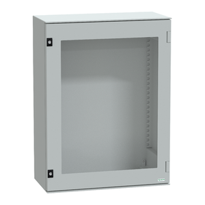 Armadio in poliestere a parete Schneider Electric NSYPLM86TG con porta vetrata Thalassa PLM 847x636x300mm IP66 RAL 7035 - Product Image 1