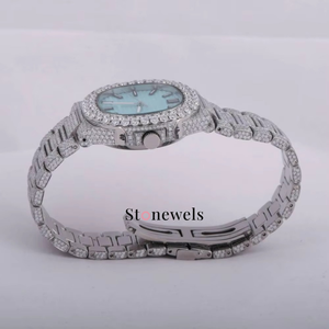 GIA/IGI certificado nuevo lujo diamante natural VVS Moissanite reloj Hip Hop Mecánico Oro automático para envío directo mujeres hombres - Product Image 5