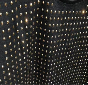 Artículo más vendido 2025, ropa de mujer, camisas con diamantes de imitación, camisetas extragrandes de algodón liso, camiseta de talla grande para mujer - Product Image 6