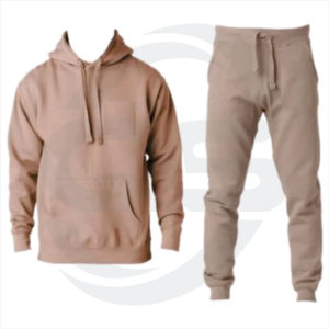 Ensemble survêtement personnalisé avec logo : sweat à capuche zippé et pantalon évasé en molleton technique respirant et coupe ajustée, coupe-vent - Product Image 2