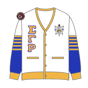 Cardigans en acrylique pour femmes avec broderie Sigma Gamma Rho Soror |   Pull cardigan personnalisé brodé pour femmes de la sororité SGRho - Product Image 2