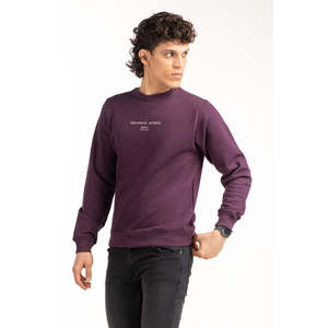 Sudadera de Punto de Corte Regular con Logotipo Bordado Personalizado y Diseño Serigrafiado-MN-SWS-WS24-138 - Product Image 1