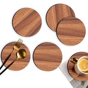 Walnut <b>Coasters</b> Custom Shape Square Round Acacia Blank <b>Wooden</b> <b>Coasters</b> Drink Bamboo <b>Coaster</b> by - Product Image 4