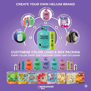 Planet Helium Party Helium Cylinder for Balloons 13L Disposable High Pressure Steel Tank 3.5kg Europe Filled Wholesale Pallet - Product Image 5