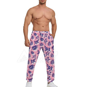 Pantalon de survêtement décontracté grande taille unisexe léger 100% polyester coton taille moyenne entraînement extérieur pantalon pour homme teint en plaine - Product Image 4