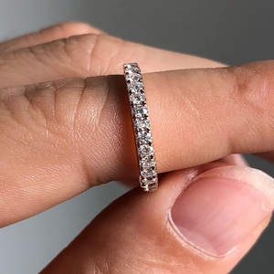 Igi แหวนเพชรสำหรับงานแต่งงานและงานหมั้น Ring14K ทำจากทองคำสำหรับห้องปฏิบัติการทรงกลม - Product Image 6